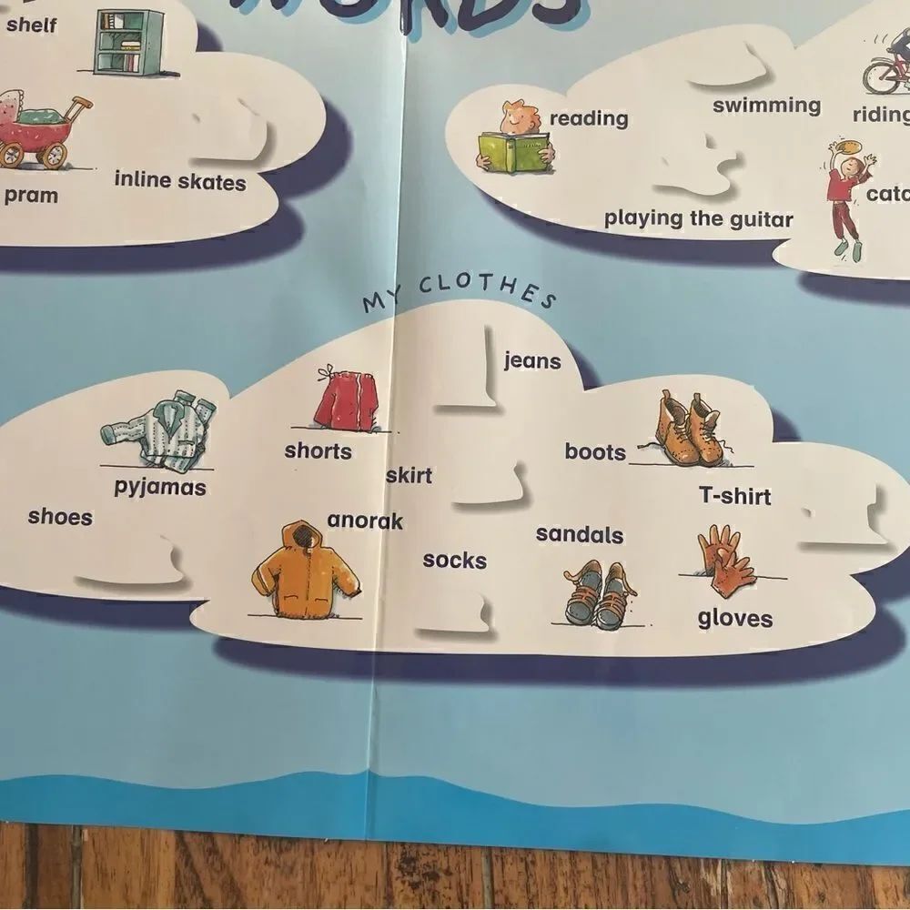 Bilingual Learning Poster with Stickers for Kids - Picture 7 of 11